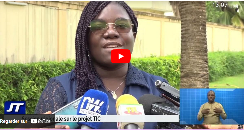 Journal de la Télévision Togolaise Etape de Tsévié Atelier de sensibilisation Projet TIC